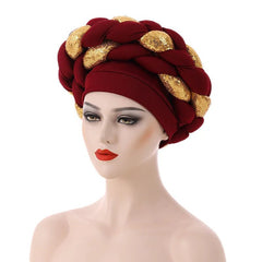 Stylish Auto Gele Bonnet Hat: Elevate Your Look with Nigerian Headwear for Women - Flexi Africa - FREE INTERNATIONAL POST