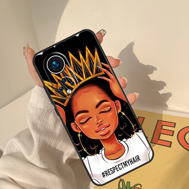 Stylish Black Girl Phone Case for Huawei - Free Delivery Worldwide only at Flexi Africa