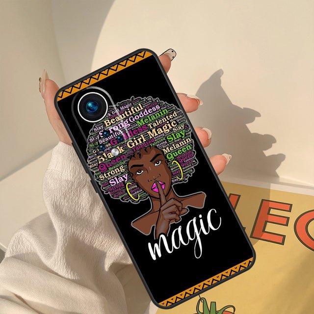 Stylish Black Girl Phone Case for Huawei - Free Delivery Worldwide only at Flexi Africa