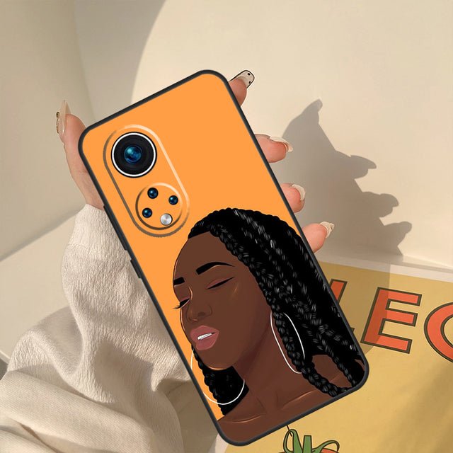 Stylish Black Girl Phone Case for Huawei - Free Delivery Worldwide only at Flexi Africa