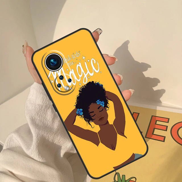 Stylish Black Girl Phone Case for Huawei - Free Delivery Worldwide only at Flexi Africa