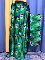 Stylish Muslim Abayas for Women: Elegant Summer Silk Collection with Headscarf - Flexi Africa - www.flexiafrica.com
