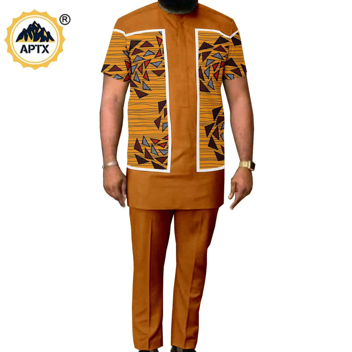 Summer African Couple Outfit – Puff Sleeve Dress for Women with Matching Men’s Bazin Riche Suit - Free Delivery Worldwide only at Flexi Africa