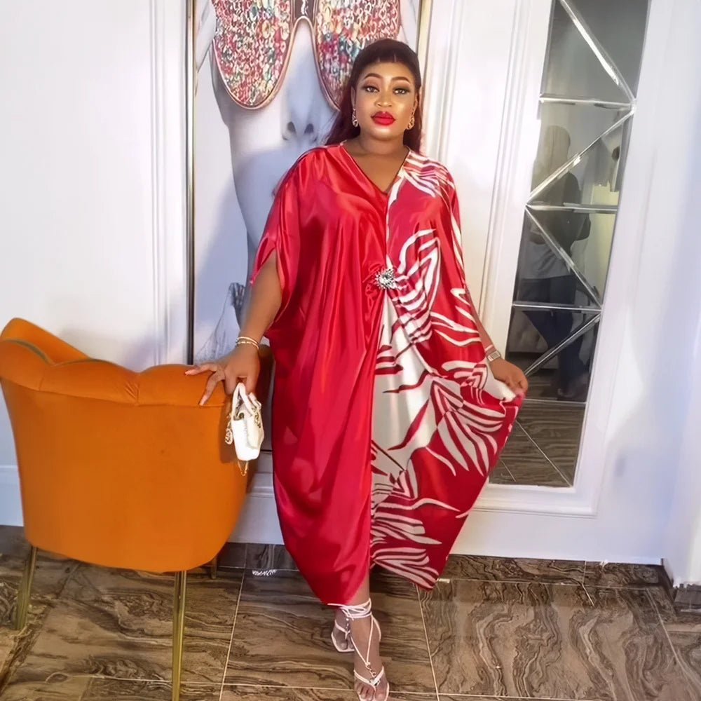 Summer African Print Rayon Dress - Free Delivery Worldwide only at Flexi Africa
