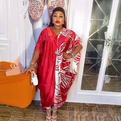 Summer African Print Rayon Dress - Free Delivery Worldwide only at Flexi Africa