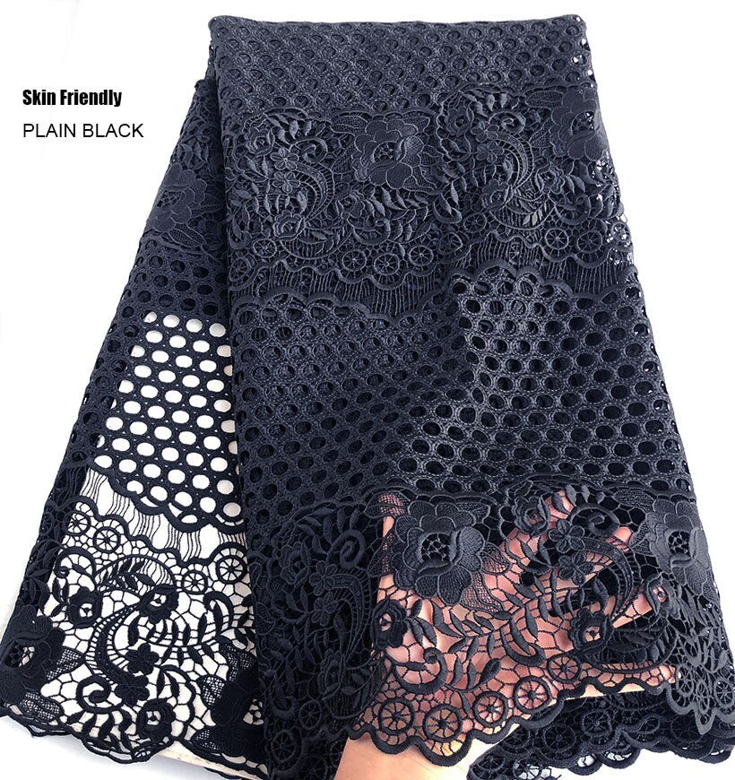 Timeless Elegance: 5 Yards of Delicate Guipure Lace African Cord Fabric for Premium Nigerian Garments - Flexi Africa
