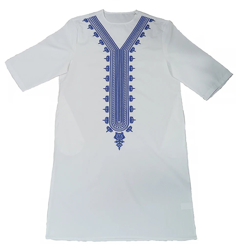 Traditional African Dashiki Robe for Men – Long Embroidered Dress Shirt and Formal African Clothing - Free Delivery Worldwide only at Flexi Africa