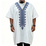 Traditional African Dashiki Robe for Men – Long Embroidered Dress Shirt and Formal African Clothing - Free Delivery Worldwide only at Flexi Africa