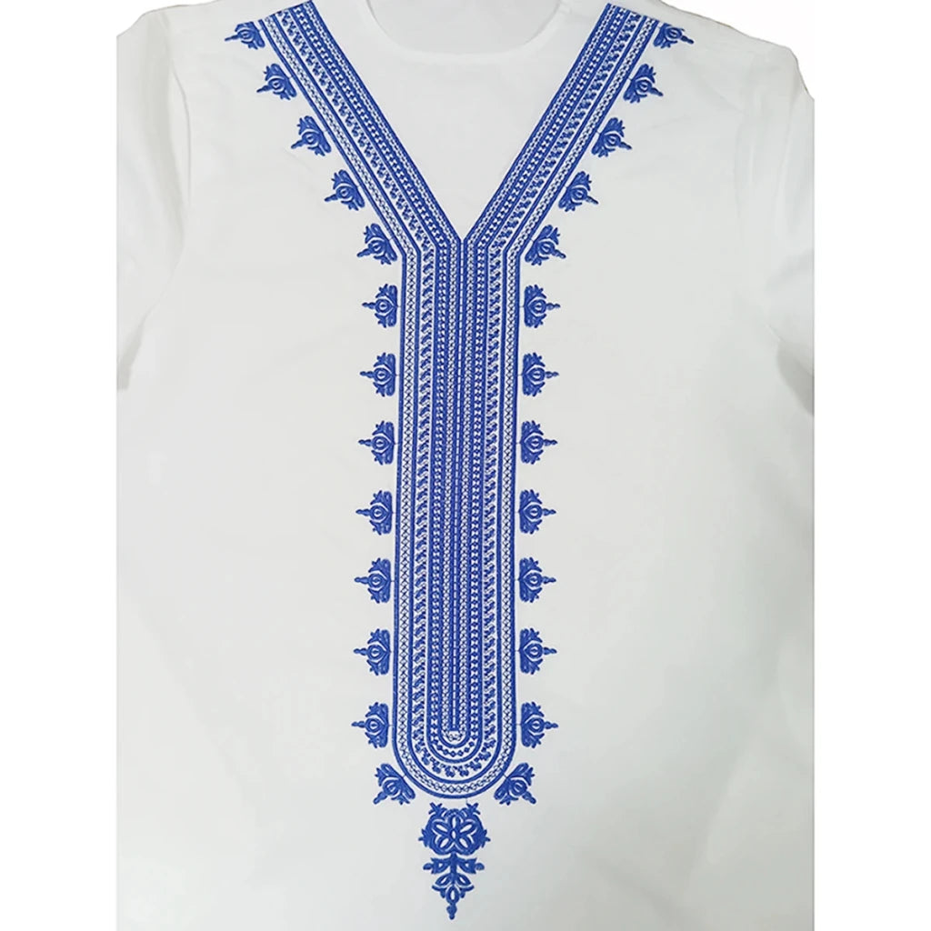 Traditional African Dashiki Robe for Men – Long Embroidered Dress Shirt and Formal African Clothing - Free Delivery Worldwide only at Flexi Africa