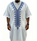 Traditional African Dashiki Robe for Men – Long Embroidered Dress Shirt and Formal African Clothing - Free Delivery Worldwide only at Flexi Africa