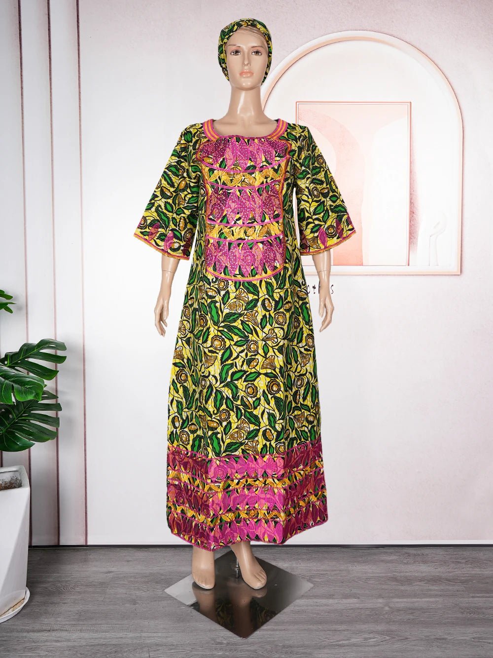 Traditional African Embroidered Dresses for Women: Perfect for Weddings and Special Occasions - Flexi Africa - Free Delivery Worldwide only at www.flexiafrica.com