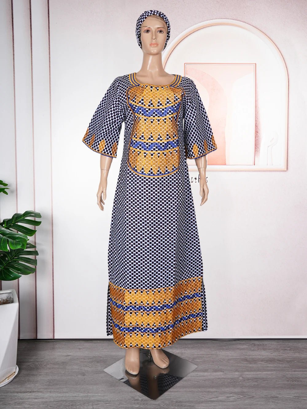 Traditional African Embroidered Dresses for Women: Perfect for Weddings and Special Occasions - Flexi Africa - Free Delivery Worldwide only at www.flexiafrica.com