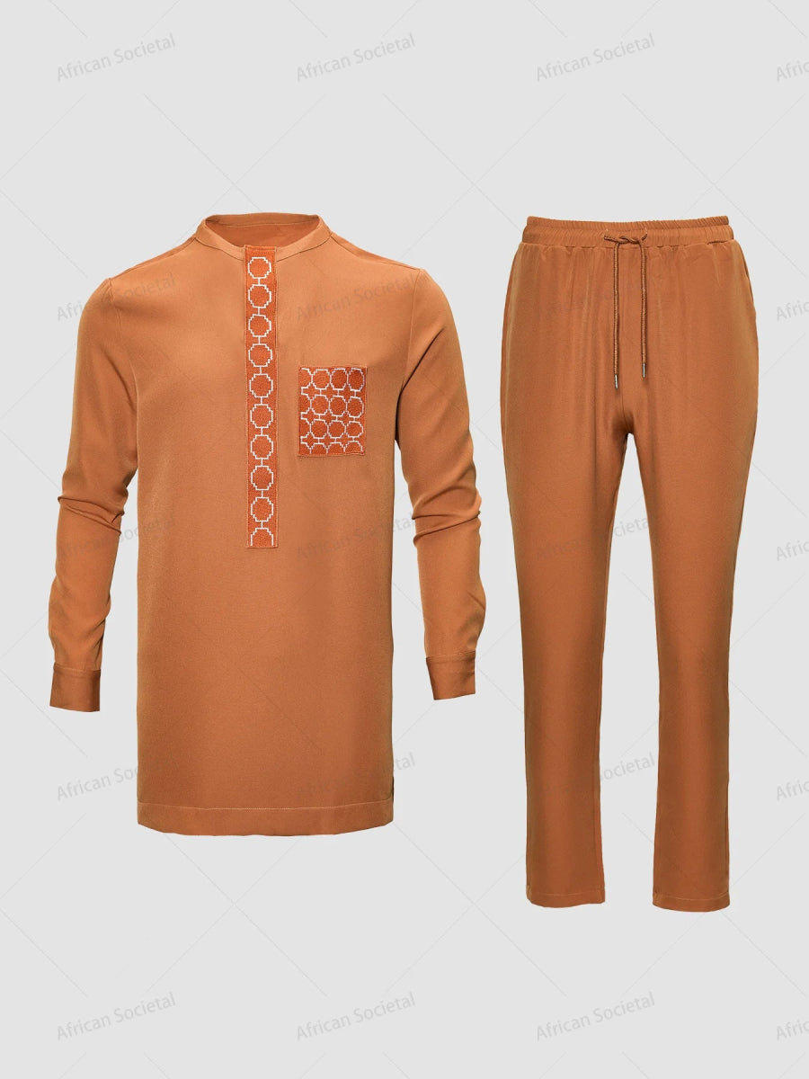 Traditional African Outfits for Men - Comfortable Dashiki Sets with Matching Shirts and Pants with Unique Patterns - Free Delivery Worldwide only at Flexi Africa