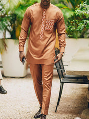 Traditional African Outfits for Men - Comfortable Dashiki Sets with Matching Shirts and Pants with Unique Patterns - Free Delivery Worldwide only at Flexi Africa