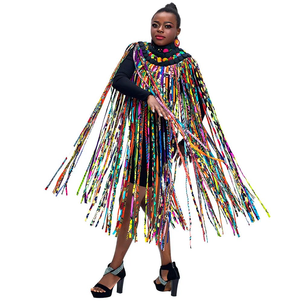 Buy Trendy African Women’s Handmade Multi-Rope Jewelry Set –  Matching Tribal Shawl for only $55.99 at Flexi Africa!