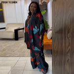 Two Piece Set Clothes for Women African Dresses Vacation Print Outfits 2025 Plus Size Tops Pants Suit Dashiki Ankara Turkey Gown - Free Delivery Worldwide only at Flexi Africa