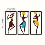 Vibrant African Girl Wall Art Set – Ethnic Style Living Room Décor - Free Delivery Worldwide only at Flexi Africa
