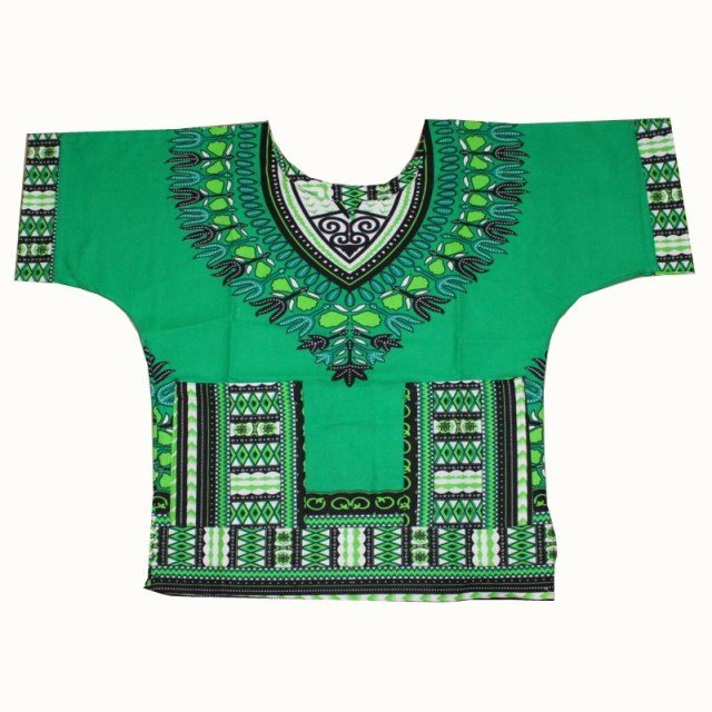 Vibrant Traditional African Print Dashiki T-shirts: Stylish Fashion Designs for Kids - Flexi Africa - Free Delivery Worldwide