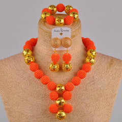 White Women Necklace Costume African Beads Jewelry Set - Flexi Africa - Free Delivery Worldwide only at www.flexiafrica.com