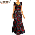 Women’s African Ankara Print Maxi Dress – Short Sleeve Plus Size Dashiki Outfit - Free Delivery Worldwide only at Flexi Africa