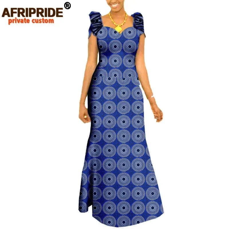 Women’s African Ankara Print Maxi Dress – Short Sleeve Plus Size Dashiki Outfit - Free Delivery Worldwide only at Flexi Africa