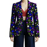 Women’s African Couture Blazer Jacket – Ankara Print Colorful Short Coat for Wedding & Party - Free Delivery Worldwide only at Flexi Africa