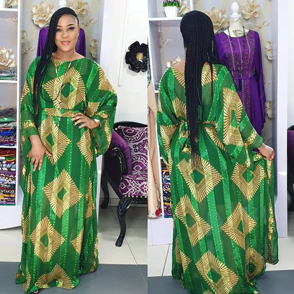 Buy Women’s African Dashiki Maxi Dress – Muslim Modest Evening Party Dress for only $38.06 at Flexi Africa!