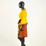 Women’s African Dashiki Shirt & Ankara Skirt 2-Piece Set – Traditional Tribal Print Outfit - Free Delivery Worldwide only at Flexi Africa