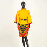 Women’s African Dashiki Shirt & Ankara Skirt 2-Piece Set – Traditional Tribal Print Outfit - Free Delivery Worldwide only at Flexi Africa