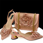 Women's African Evening Shoes & Bag Set – Rhinestone Peep-Toe Pumps – alternate view 4