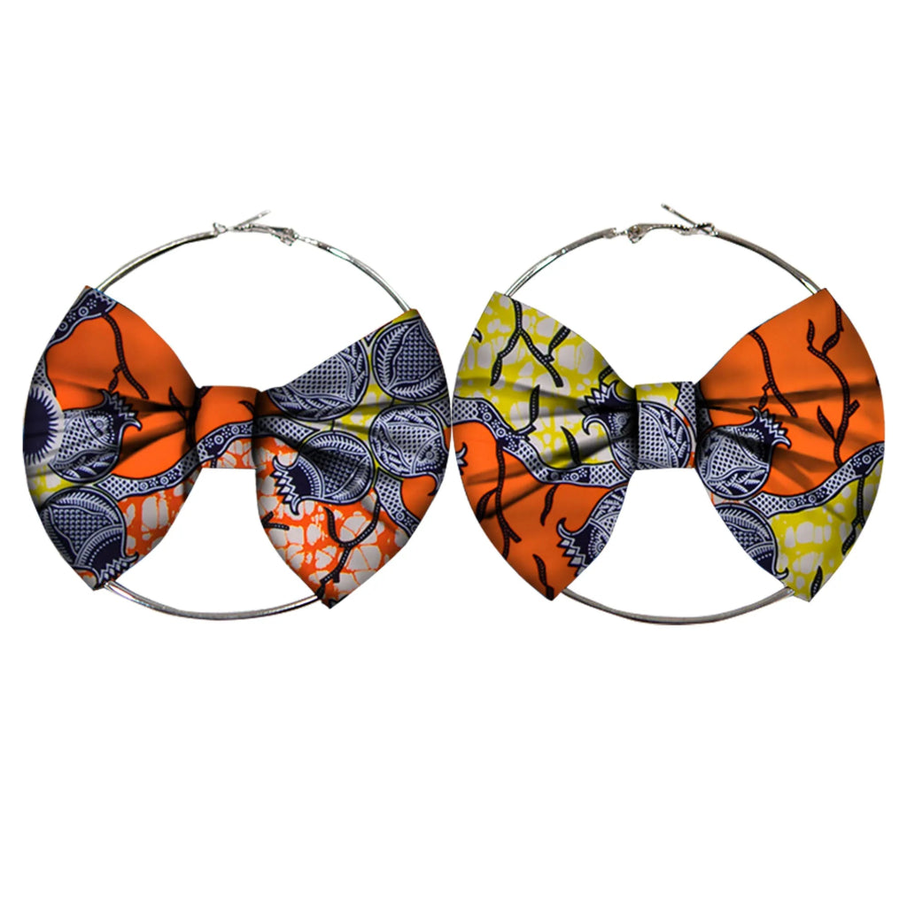 Women’s African Fashion Earrings – Handmade Circle Statement Accessories - Free Delivery Worldwide only at Flexi Africa