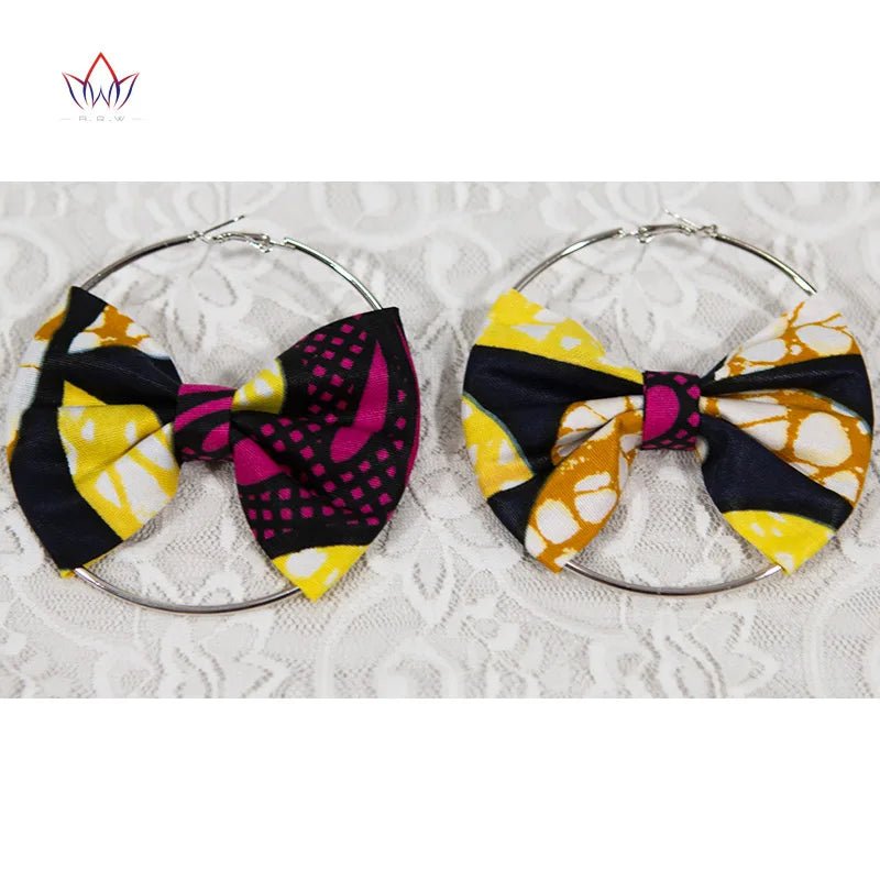 Women’s African Fashion Earrings – Handmade Circle Statement Accessories - Free Delivery Worldwide only at Flexi Africa