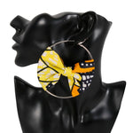 Women’s African Fashion Earrings – Handmade Circle Statement Accessories - Free Delivery Worldwide only at Flexi Africa