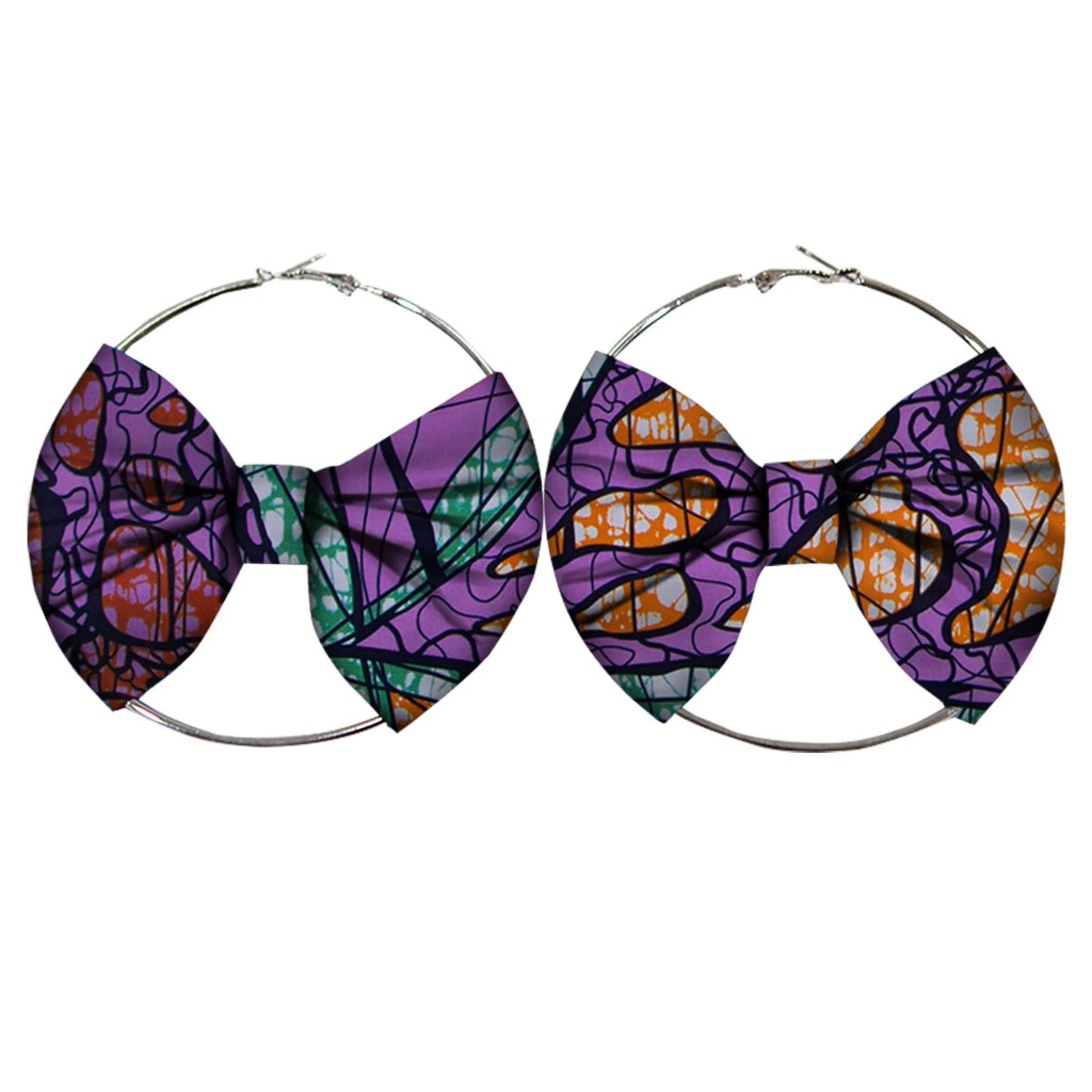 Women’s African Fashion Earrings – Handmade Circle Statement Accessories - Free Delivery Worldwide only at Flexi Africa
