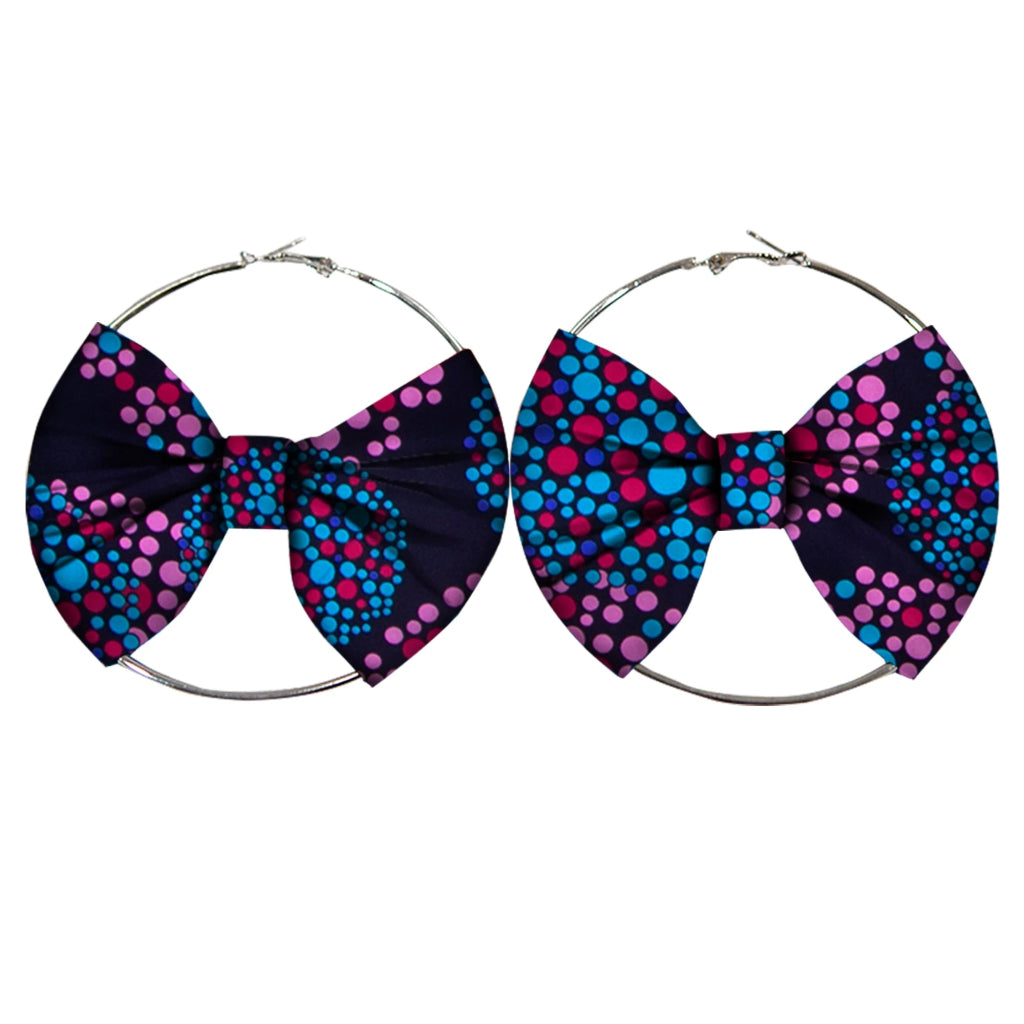 Women’s African Fashion Earrings – Handmade Circle Statement Accessories - Free Delivery Worldwide only at Flexi Africa