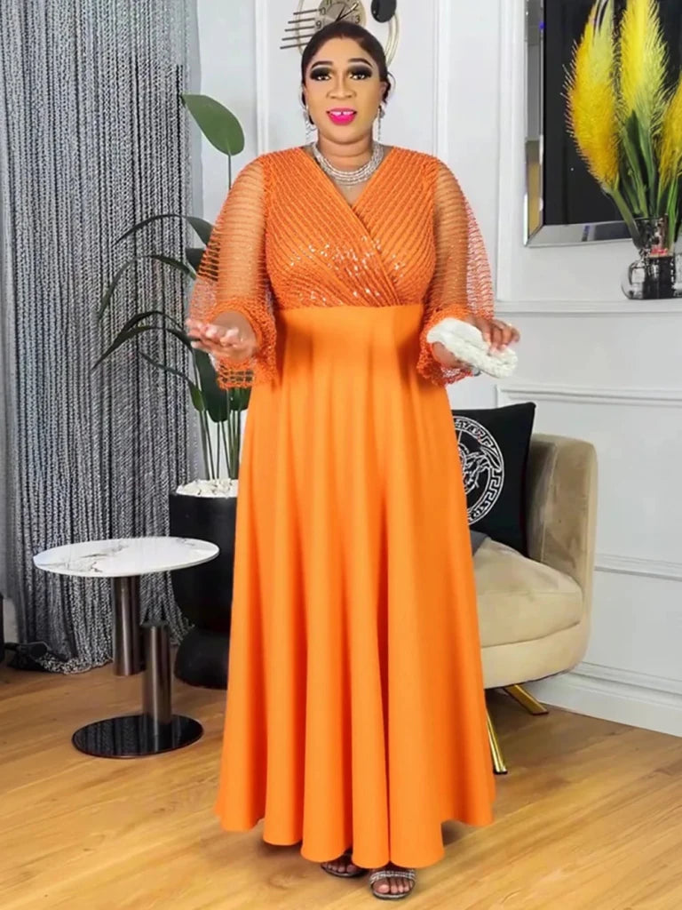 Women's African-Inspired Midi Dress, Plus Size – product view 13