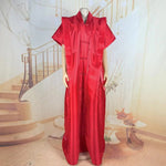 Women's African-Inspired Satin-Finish Maxi Dress - Free Delivery Worldwide only at Flexi Africa