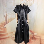 Women's African-Inspired Satin-Finish Maxi Dress - Free Delivery Worldwide only at Flexi Africa