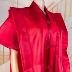 Women's African-Inspired Satin-Finish Maxi Dress - Free Delivery Worldwide only at Flexi Africa