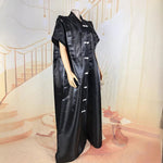 Women's African-Inspired Satin-Finish Maxi Dress - Free Delivery Worldwide only at Flexi Africa