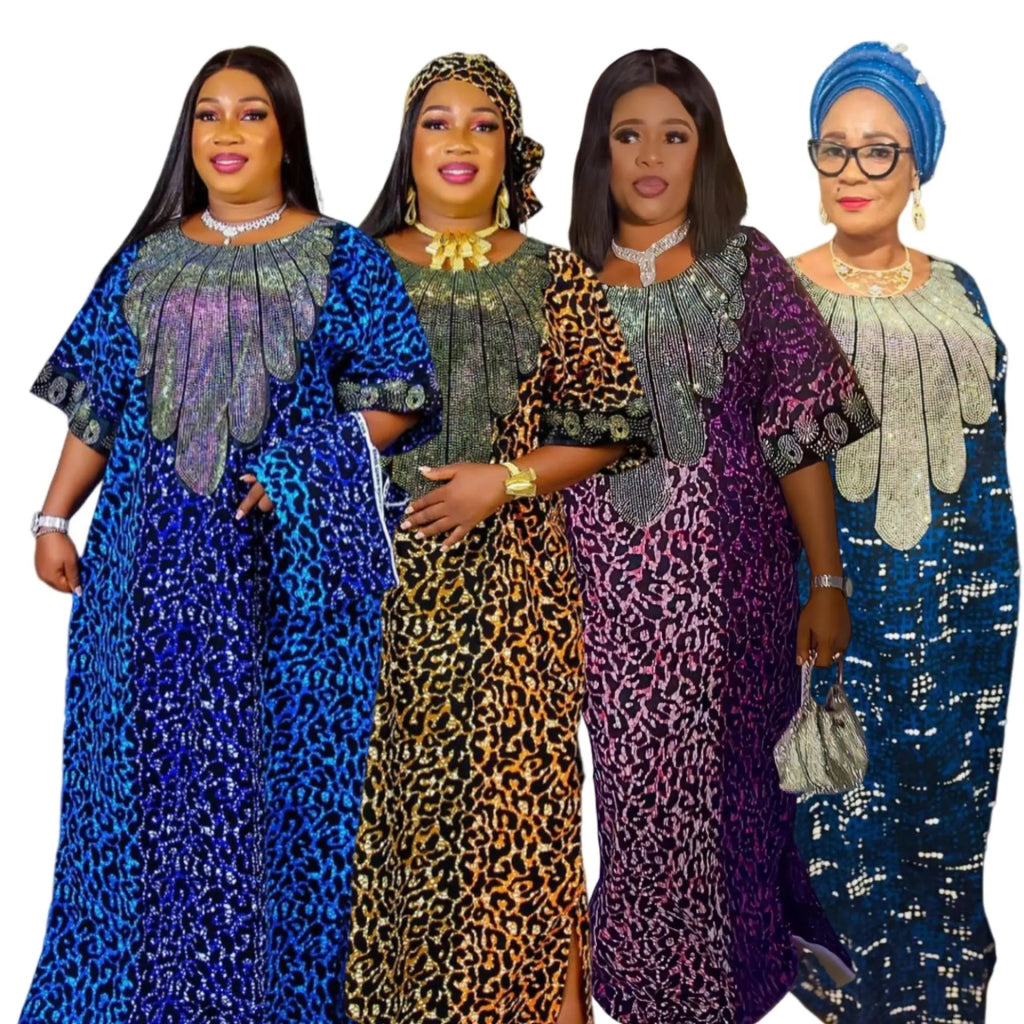 Women’s African Kaftan Abaya – Ankara Dashiki Boubou Evening Dress - Free Delivery Worldwide only at Flexi Africa