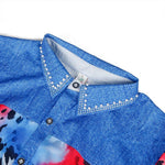 Women's African Print Button-Front Party Dress - Free Delivery Worldwide only at Flexi Africa