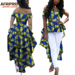 Women's African Print Dashiki Maxi Dress – Ankara Off - Shoulder V - Neck Plus Size Gown - Free Delivery Worldwide only at Flexi Africa