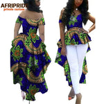 Women's African Print Dashiki Maxi Dress – Ankara Off - Shoulder V - Neck Plus Size Gown - Free Delivery Worldwide only at Flexi Africa