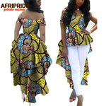 Women's African Print Dashiki Maxi Dress – Ankara Off - Shoulder V - Neck Plus Size Gown - Free Delivery Worldwide only at Flexi Africa