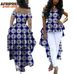 Women's African Print Dashiki Maxi Dress – Ankara Off - Shoulder V - Neck Plus Size Gown - Free Delivery Worldwide only at Flexi Africa