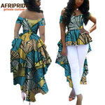 Women's African Print Dashiki Maxi Dress – Ankara Off - Shoulder V - Neck Plus Size Gown - Free Delivery Worldwide only at Flexi Africa