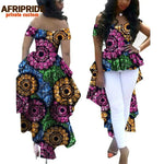 Women's African Print Dashiki Maxi Dress – Ankara Off - Shoulder V - Neck Plus Size Gown - Free Delivery Worldwide only at Flexi Africa