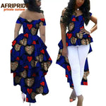 Women's African Print Dashiki Maxi Dress – Ankara Off - Shoulder V - Neck Plus Size Gown - Free Delivery Worldwide only at Flexi Africa
