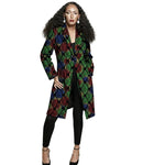 Women's African-Print Longline Blazer Jacket - Free Delivery Worldwide only at Flexi Africa